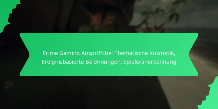 Prime Gaming Ansprüche: Thematische Kosmetik, Ereignisbasierte Belohnungen, Spieleranerkennung