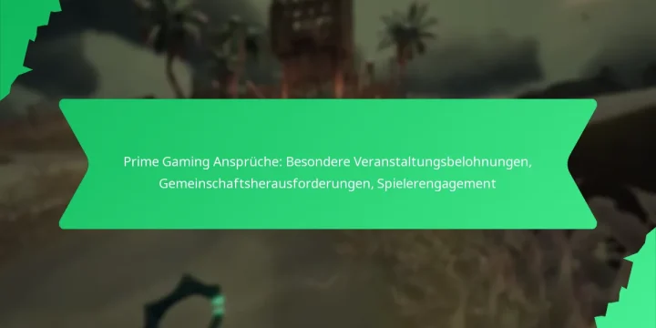 Prime Gaming Ansprüche: Besondere Veranstaltungsbelohnungen, Gemeinschaftsherausforderungen, Spielerengagement