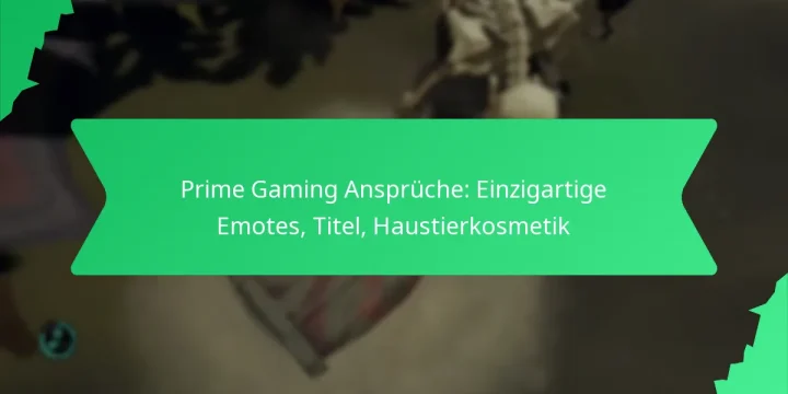 Prime Gaming Ansprüche: Einzigartige Emotes, Titel, Haustierkosmetik