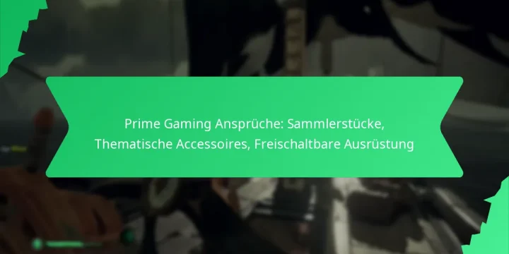 Prime Gaming Ansprüche: Sammlerstücke, Thematische Accessoires, Freischaltbare Ausrüstung