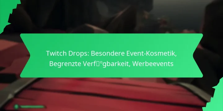 Twitch Drops: Besondere Event-Kosmetik, Begrenzte Verfügbarkeit, Werbeevents