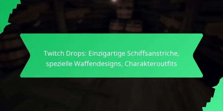 Twitch Drops: Einzigartige Schiffsanstriche, spezielle Waffendesigns, Charakteroutfits