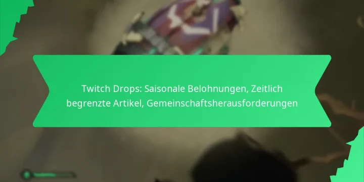 Twitch Drops: Saisonale Belohnungen, Zeitlich begrenzte Artikel, Gemeinschaftsherausforderungen