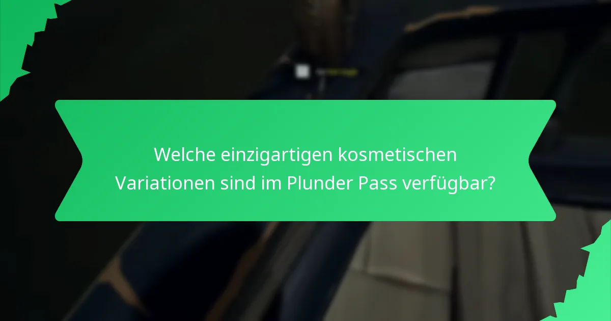 Welche Designelemente definieren die Kosmetika im Plunder Pass?