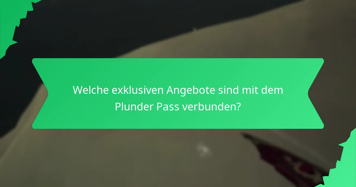 Welche exklusiven Angebote sind mit dem Plunder Pass verbunden?