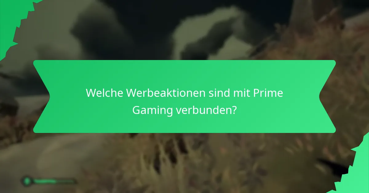 Welche Werbeaktionen sind mit Prime Gaming verbunden?